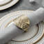 Metal Leaf Napkin Ring (Set Of 6)