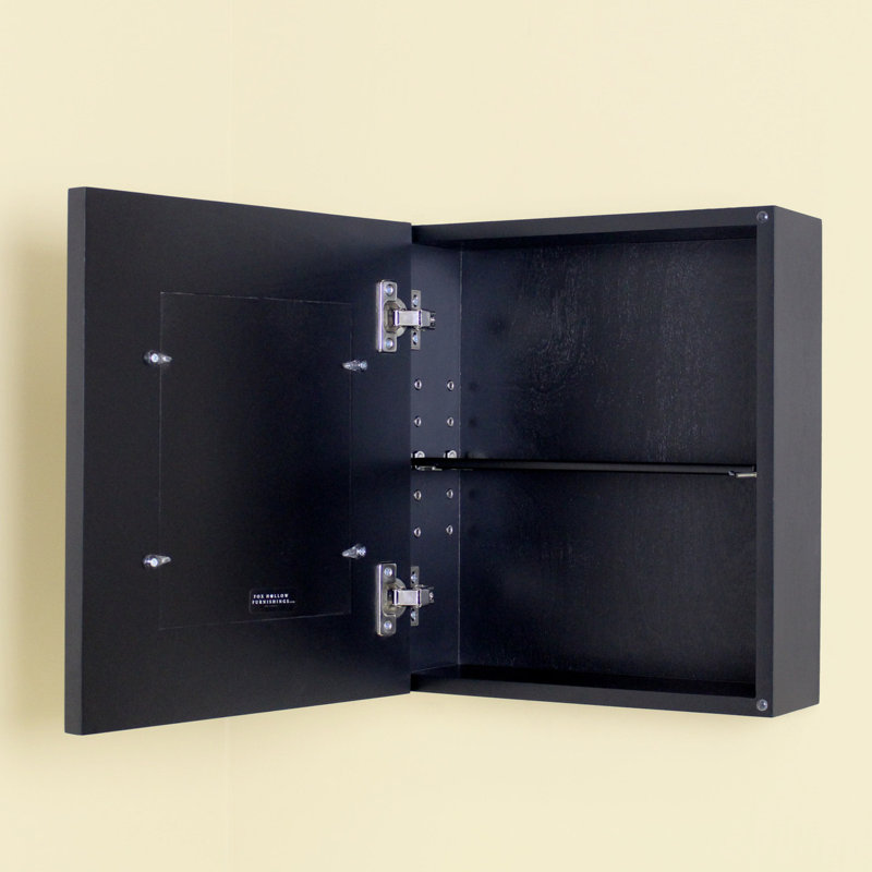 Surface Mount Framed Medicine Cabinet, Black