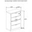 Commode blanche à 4 tiroirs Sophia-1295352285