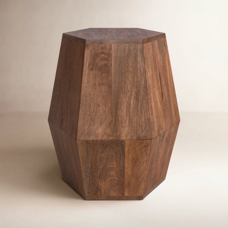 Dixon Solid Wood End Table, Brown