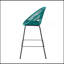 Tabouret de bar d'extérieur bleu sarcelle en faux osier, ensemble de 2-289441743