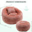 Fauteuil à billes rose de loisirs simple, coussin de haute qualité, tissu indépendant et chenille, mousse à mémoire de forme véritable, sac rond facile à installer sans assemblage