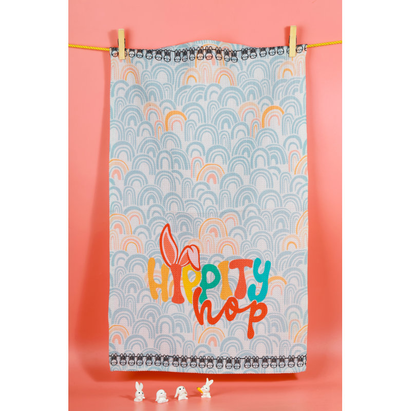 Hip Hop Easter Bunny Kitchen Towel Set