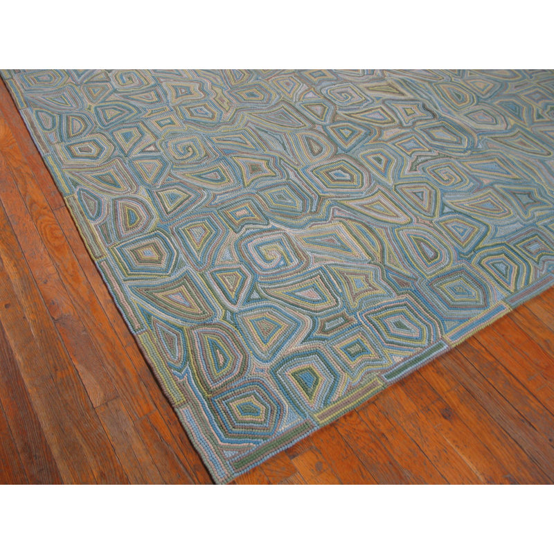 Flatweave Wool Abstract Area Rug