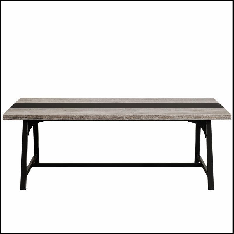 Table de conférence rectangulaire de 70,87 po pour 6 à 8 personnes, bureau de direction avec structure en métal durable, grande surface de travail pour la réunion du conseil et la collaboration d'équipe