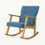 Chaise berçante rembourrée en tissu-1868491178