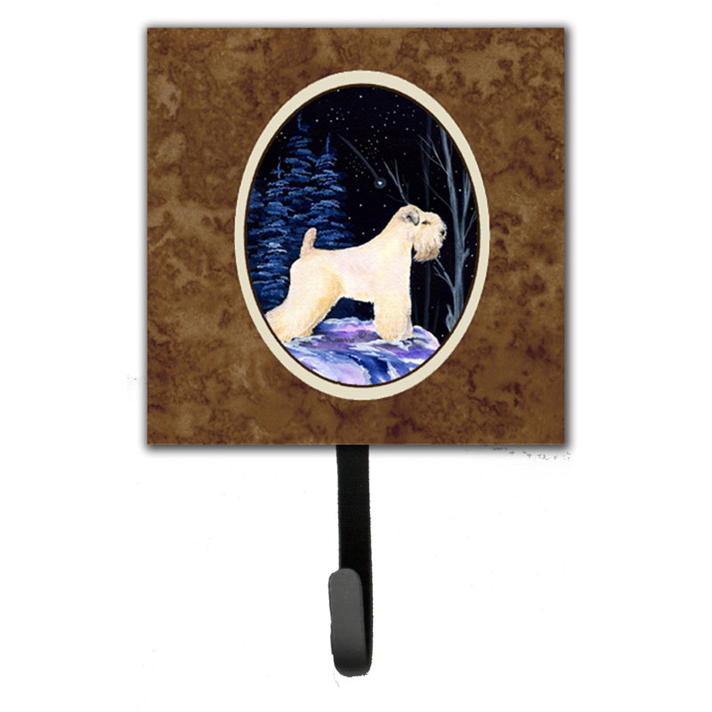 Porte-laisse à revêtement doux et crochet mural starry nuit bléen terrier