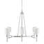 Lustre 6 lumières avec abat-jour tambour en tissu Voir ci-dessous-1635462348