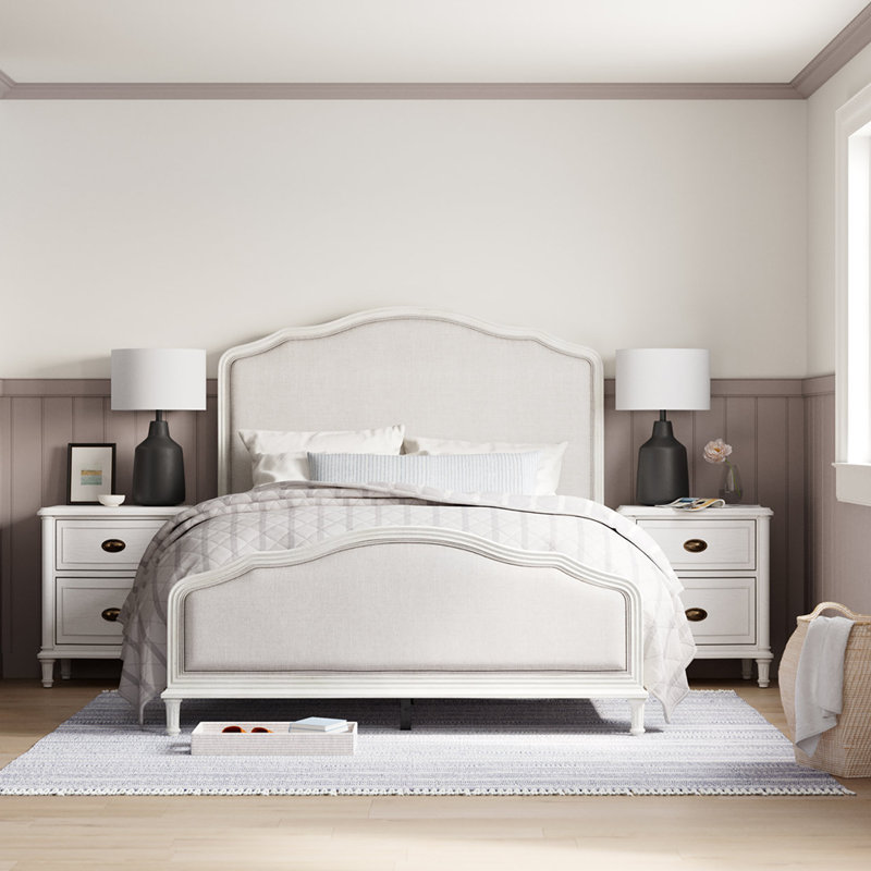 Devon 2 Drawer Nightstand, Cream
