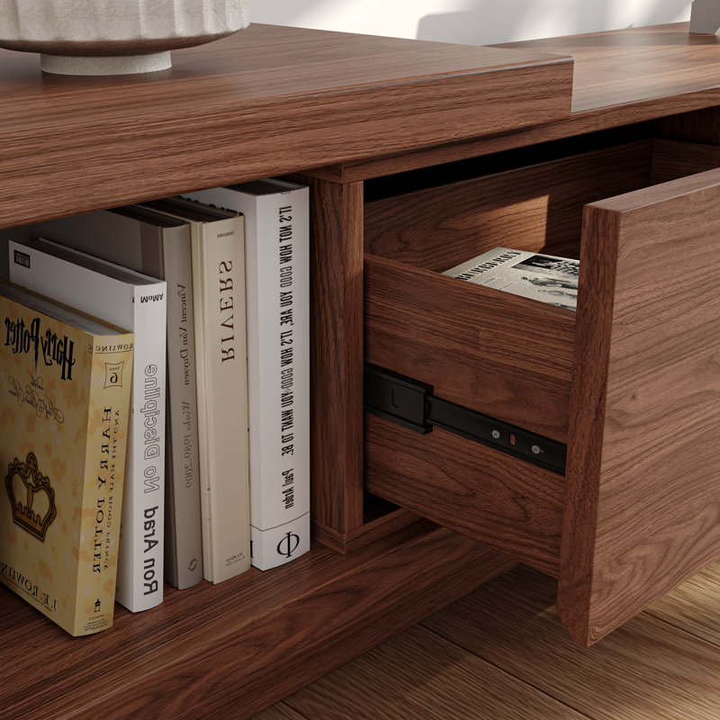 Modern Extendable TV Stand Media Console With Storage Drawers