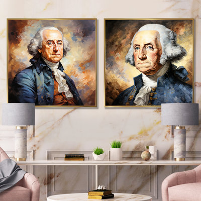 George Washington, président, portrait I - président / art politique ensemble de salon, ensemble de 2