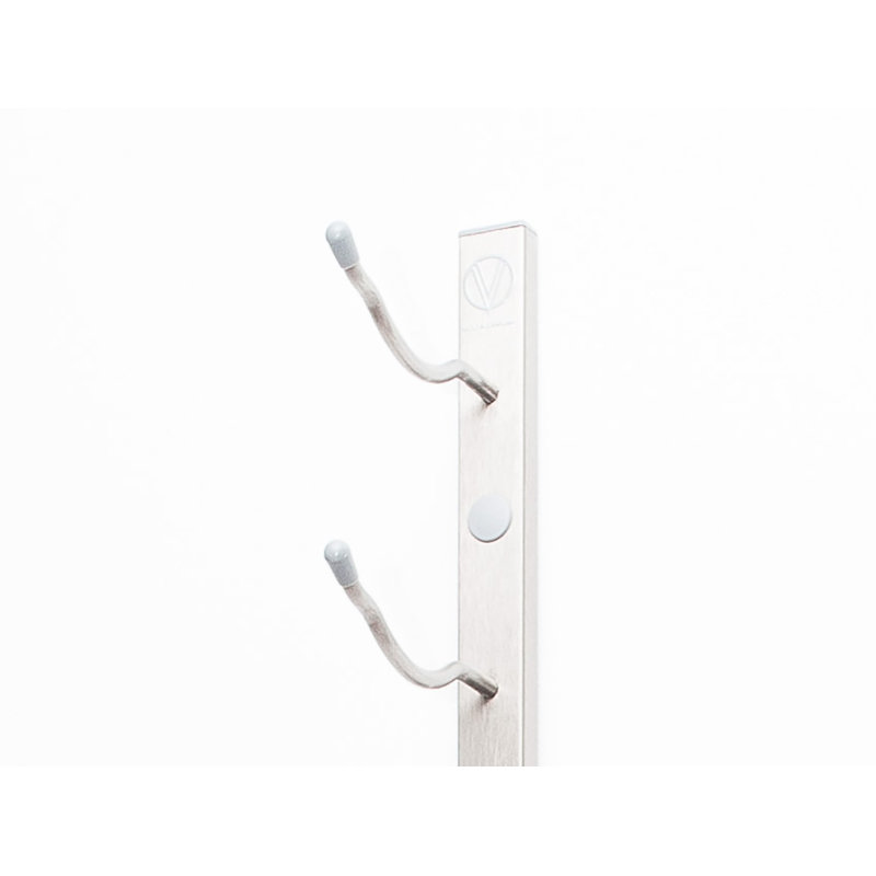 W Series Wall Mounted 6 Bottle Wine Rack, Brushed Nickel