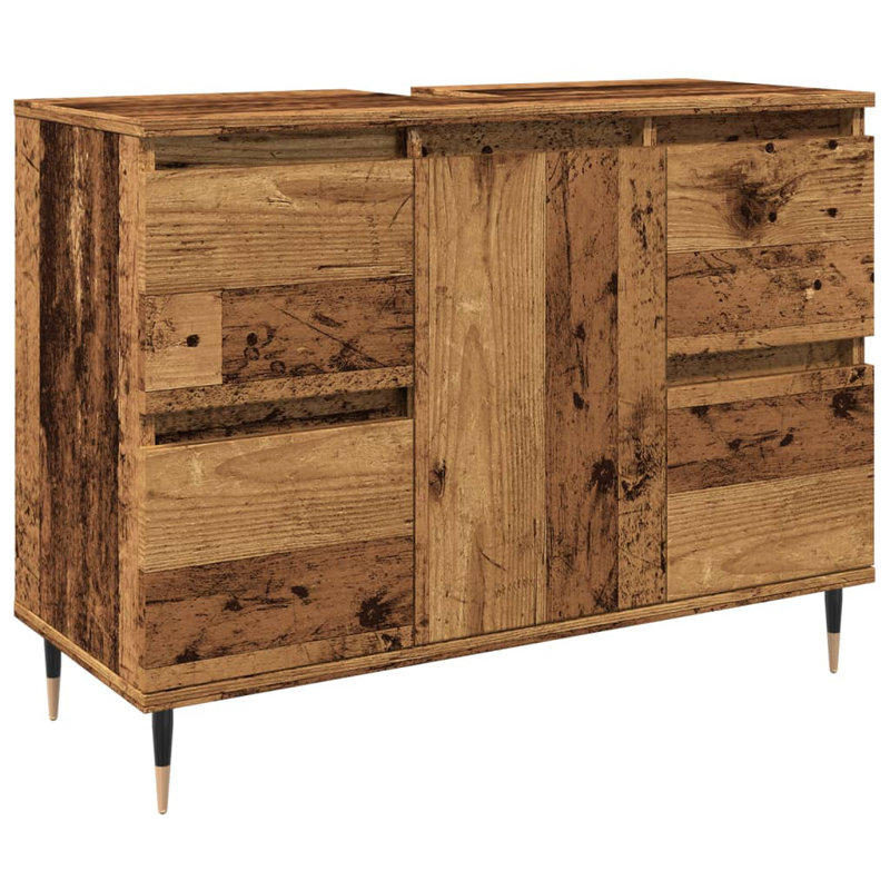 Leonville Freestanding Bathroom Cabinet, Old Wood
