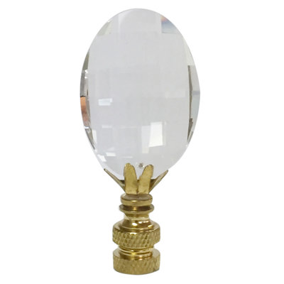 Oval Radiance Cut K9 Crystal Lamp Finial