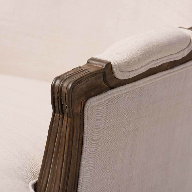 Fauteuil en coton de 25,2 po de large Lira, Brun cendré