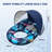 Inflatable Pool Floats With Removable Canopy, Large Pool Beach Floating Raft Lounge With 2 Cup Holders, Swimming Inflatable Pool Floats For Beach, Lake, Party