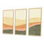«Minimalistic Retro Landscape II», reproduction de cadre flottant sur toile 3 pièces-893776722-893776723