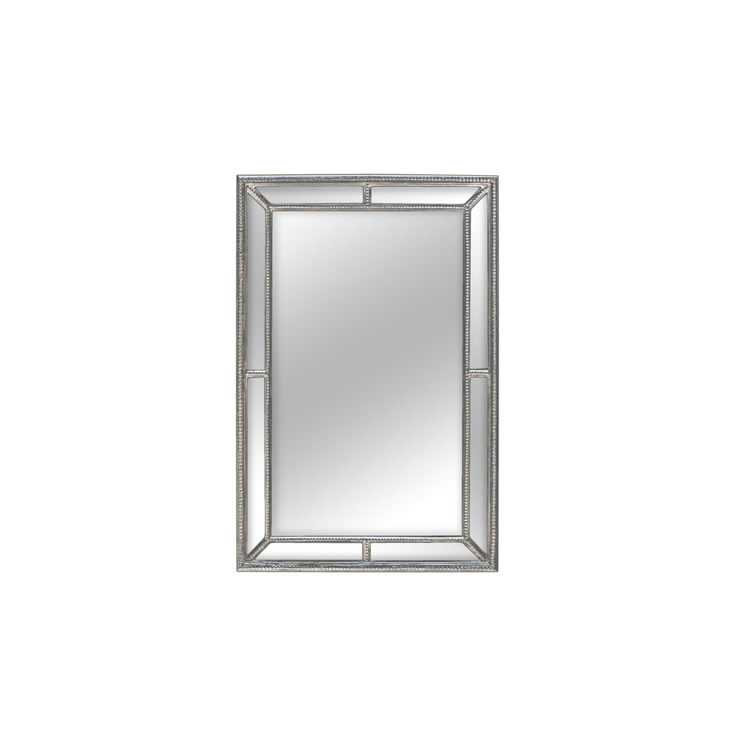 Budd Framed Wall Mounted Accent Mirror in Silver