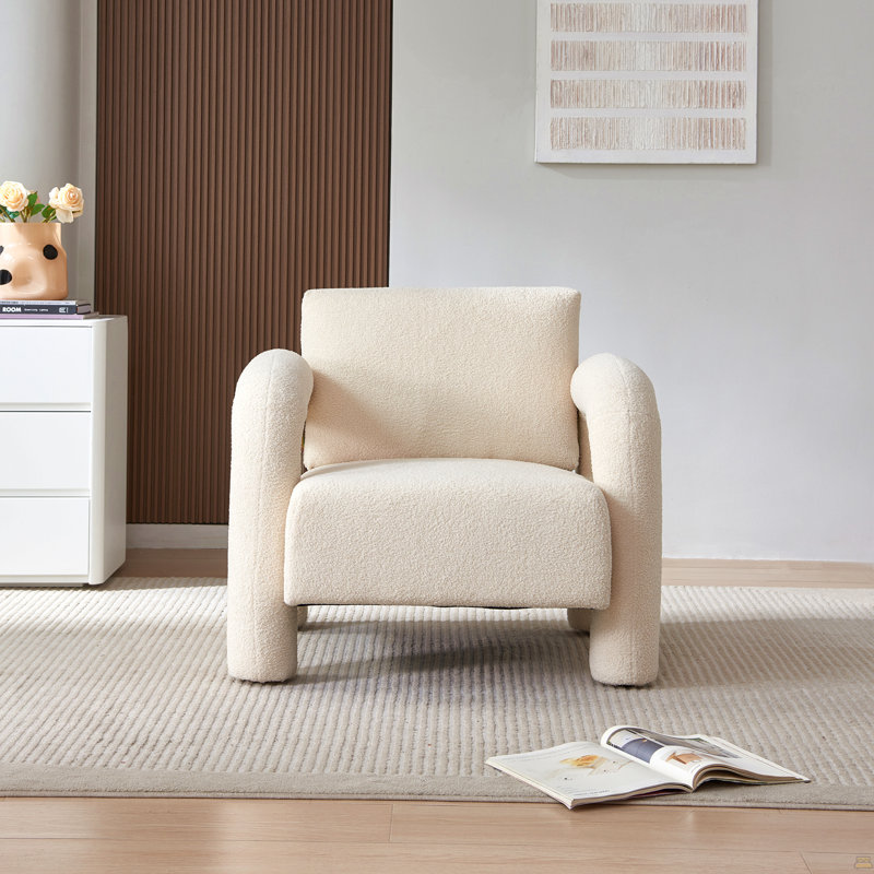 Chaise d'appoint en sherpa moderne