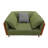 Modern Upholstered Sofa Set with Foam Cushions and Wood Frame, Includes Armchair, Loveseat and 3-Seater, Green Living Room Seating Set