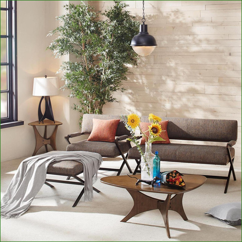 Table basse de salon Blaze Mid-Century Triangle