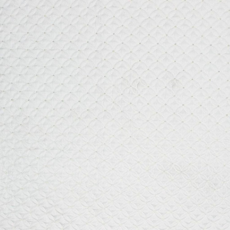Tissu médaillon, Blanc neige