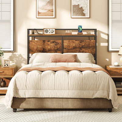 Morano 39.9"H Metal Headboard with Charging Station by Trent Austin Design