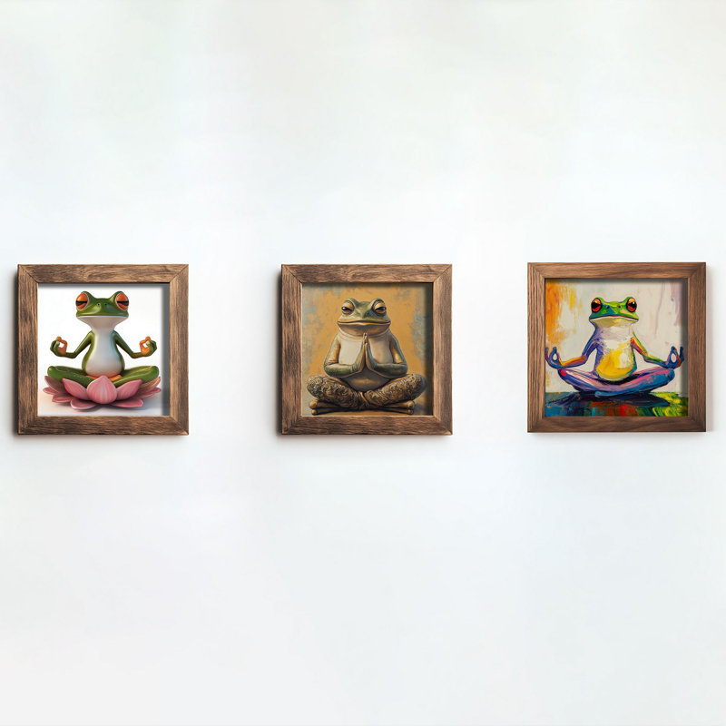 Ensemble de 3 peintures élégantes, 16 x 16 x 0,8 po | 100% panneau de fibres à densité moyenne avec impression UV, encadré en bois d'épinette à 100% | Parfait pour le salon, la chambre à coucher et le bureau, art mural accrocheur