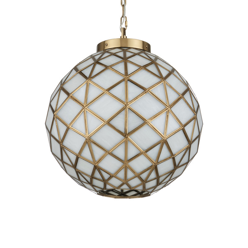 Luminaire suspendu en polyèdre, H 92,5 po x l 16 po x P 16 po