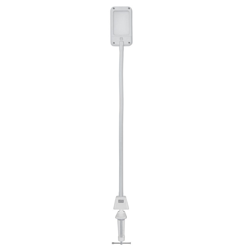 Lampe DEL flexible pour bureau, art, couture ou artisanat avec base de chargement USB, Blanc