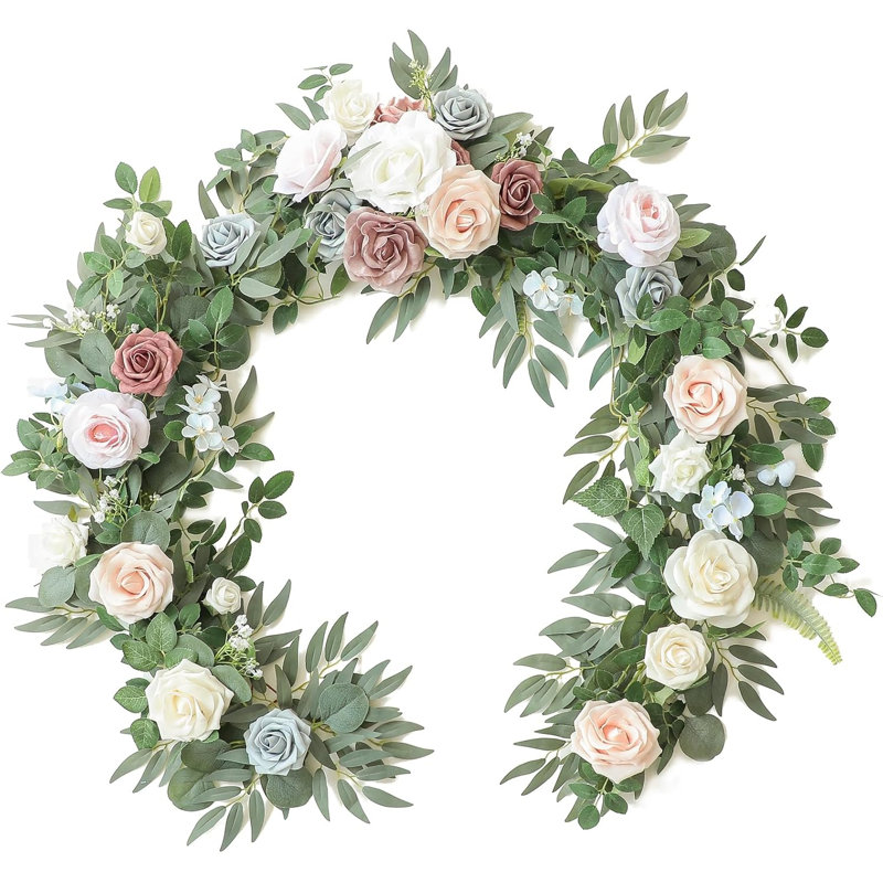 Guirlande artificielle 6 pi avec fleurs Eucalyptus