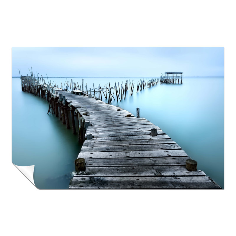 Panther Print Fine Art Prints Old Bridge Long River Soft Water Seascape Artistic Unframed Poster, Pictures for Home Walls, Bedroom, Living Room & Bathroom Decor 1 Piece Wall Art