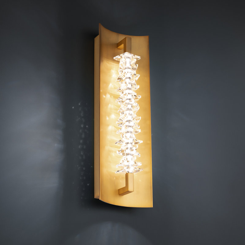 Twirl 1 - Light LED Armed Sconce, Aged Brass