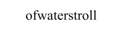 ofwaterstroll logo