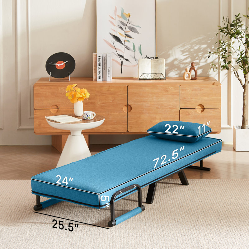 Canapé-lit de futon pliable, Bleu