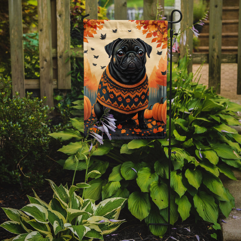 Drapeau de jardin double en polyester H 15,5 po x l 11,25 po