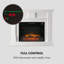Klarstein 115cm W White Electric Fireplace