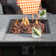 Arde 7-Person Outdoor Wicker Patio Set with Fire Pit Table & Swivel Chairs