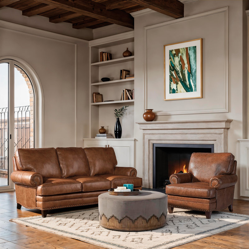 Carrado Armchair, Anilina Hunter Genuine Leather