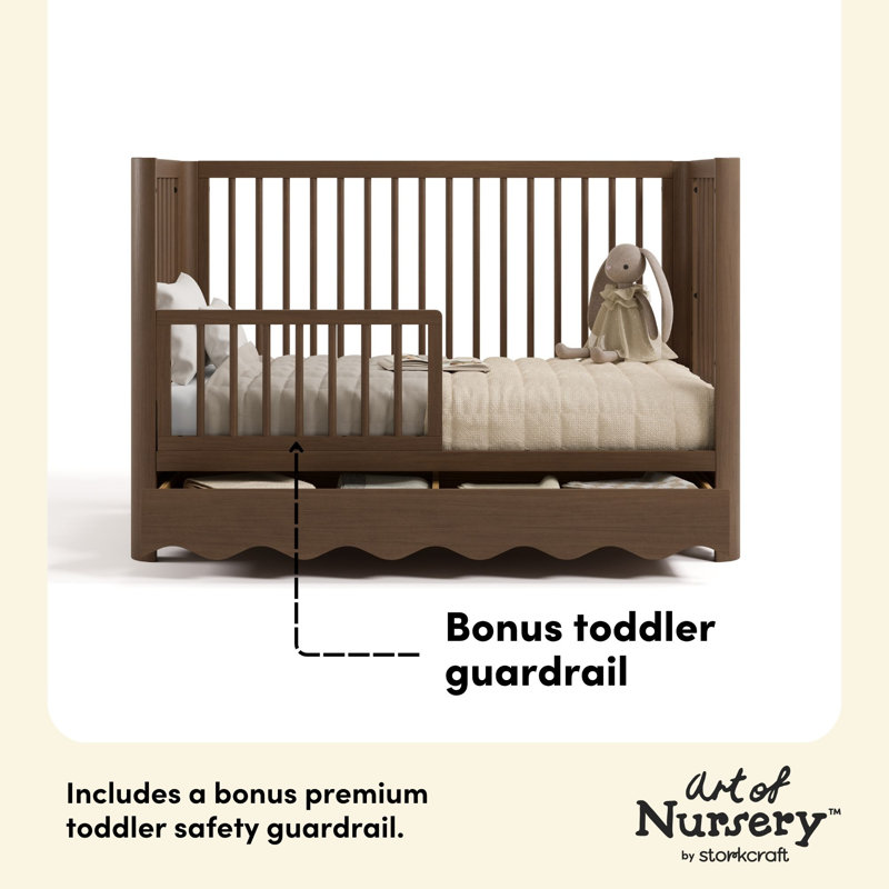 Storkcraft Casablanca Deluxe 5-In-1 Convertible Crib, Hazelnut
