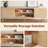 Tv Console Table With Storage Compartment , Tv Standwith Cabinet For Living Room, Bedroom, Office Walnut-2008272678