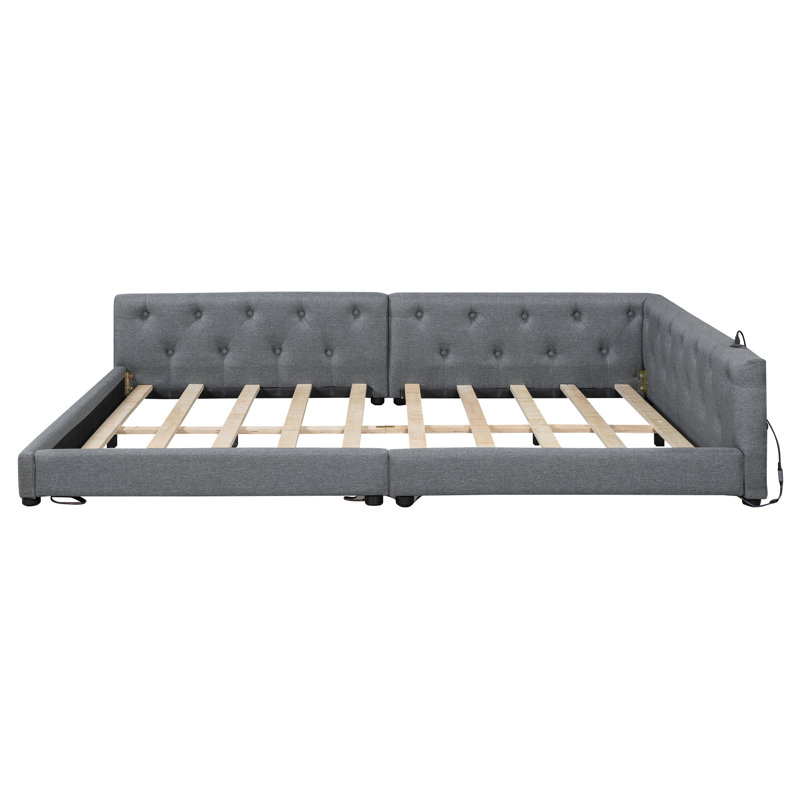 Bed, European Double (140 x 200 cm), Grey