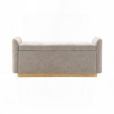 Banc 49 po avec rangement, repose-pieds avec charnière de sécurité
