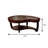 50.6" W Transitional Coffee Table, Dark Cherry