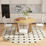 Ensemble de salle à manger Modern Farmhouse - Table ronde à pieds croisés et chaises Windsor - Ensemble de cuisine 3/4 pièces