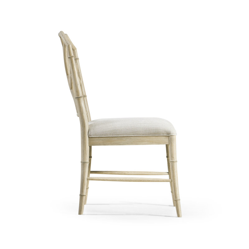 Saros Upholstered Dining Chair, Stripped Oak