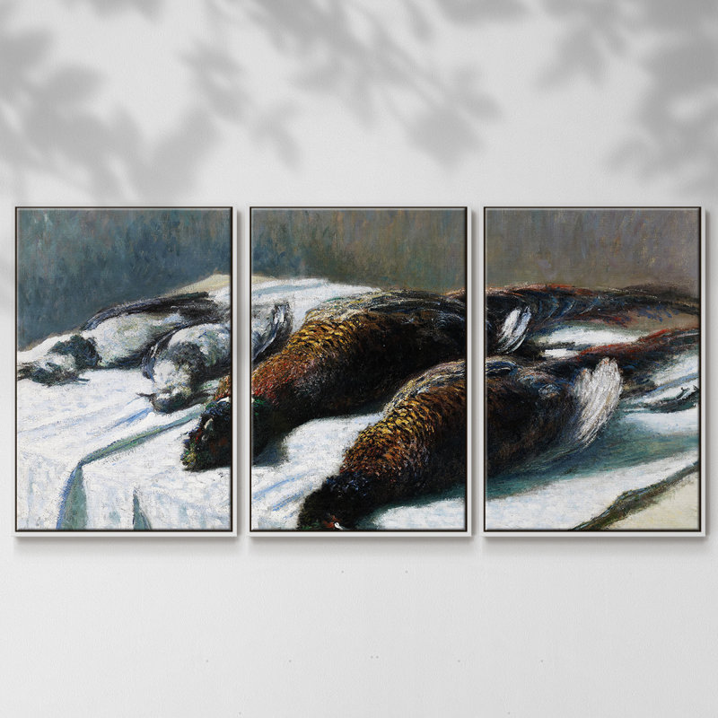 Monet - Toile encadrée multi-pièces_570MONETC, H 36 po x l 75 po x P 2 po, Blanc