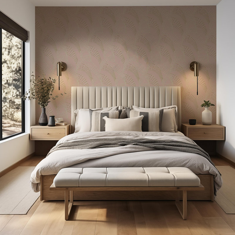 Sea Grass - Mauve Wallpaper, Mauve, Non-pasted