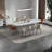 Oval White Solid Wood Dining Table-294899585