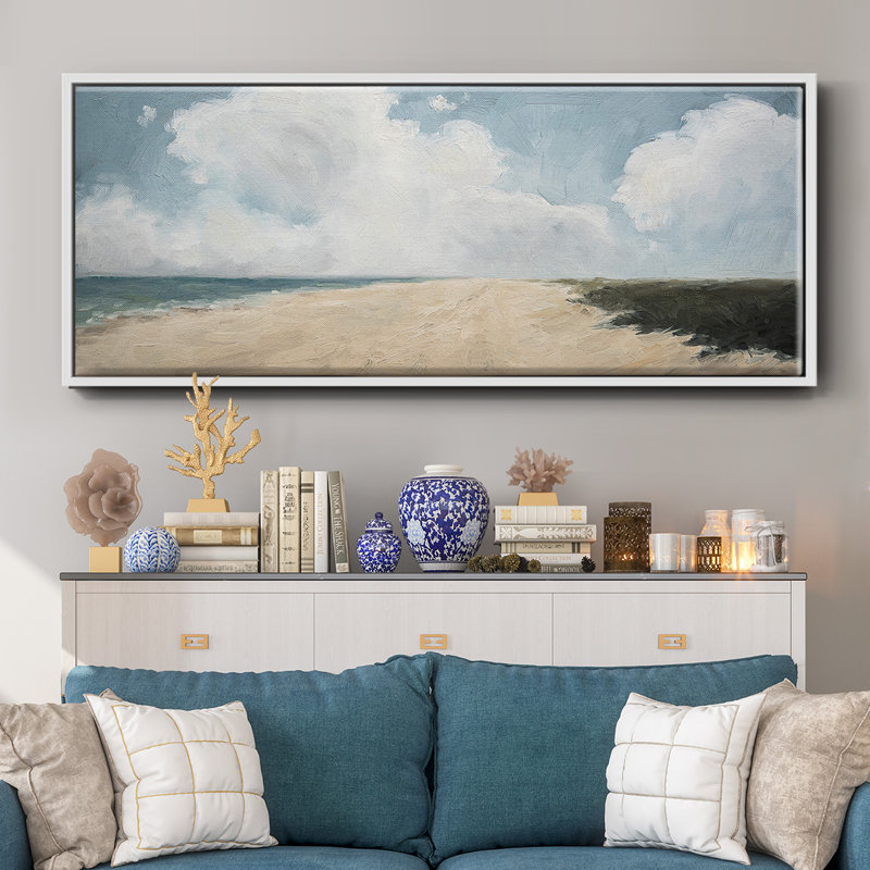 Beach Stroll- Framed Canvas